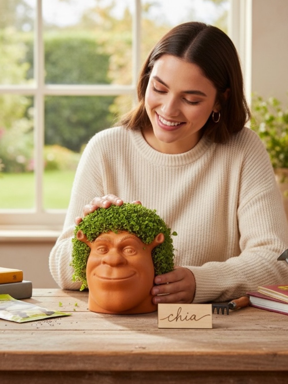 NIB DreamWorks Shrek Chia Pet – Handmade Decorative Planter